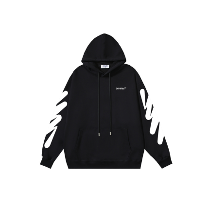 Off-White Hoodie Black With White Design
