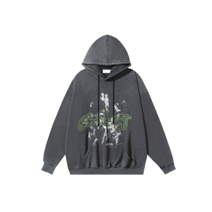 Off-White Hoodie Gray With Monogram Design M1