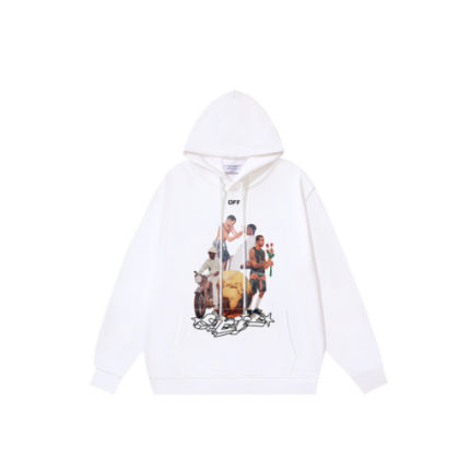 Off-White Hoodie With Graphic Design Printed