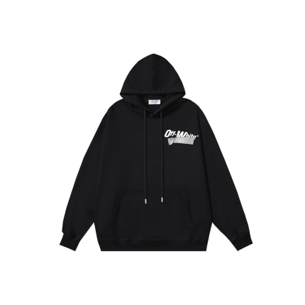 Off-White Black Hoodie Logo Print