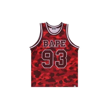 BAPE Color Camo Basketball Tank Top ‘Red’