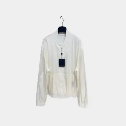 LV Monogram Reversible Light Bomber Jacket White
