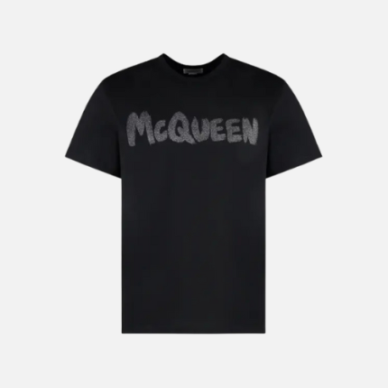 Alexander McQueen Logo-Print Cotton T-shirt Black