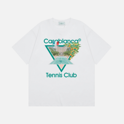 Casablanca Tennis Club Icon T-shirt Made From Organic Cotton White