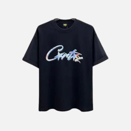 Corteiz Allstarz Euros Black Cotton T-shirt