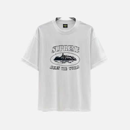 Supreme Corteiz Rules The World Tee White Cotton
