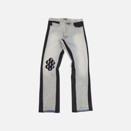 Gallery Dept Bronco Leather Flare G Patch Jeans Indigo Black