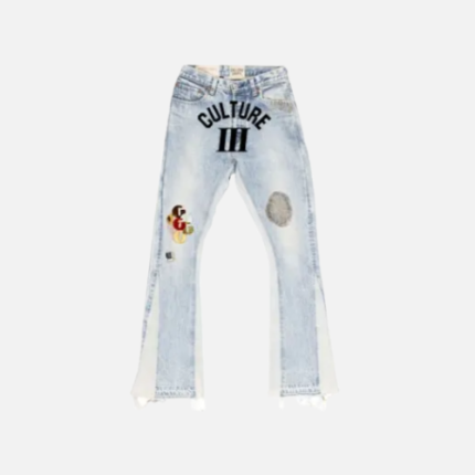 Migos x Gallery Dept For Culture III Flare Denim Washed Blue