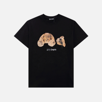 Palm Angels Spray PA Bear Classic Cotton Jersey T-shirt Black