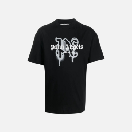 Palm Angels Los Angeles Sprayed Monogram Black