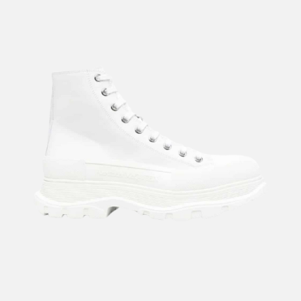 Alexander McQueen Tread Slick Boot Leather White