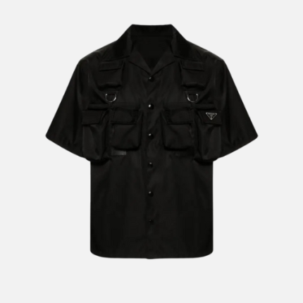 Prada Black Re-Nylon Short-Sleeved Cargo Shirt