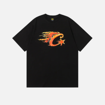 Corteiz Flame C Starz T-shirt Black