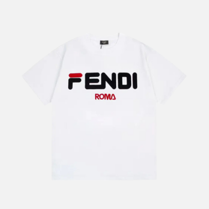 Fendi x Fila Collaboration T-shirt White