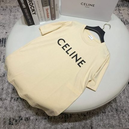 Celine T-Shirt Cream White