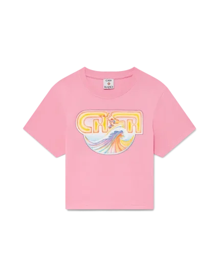 Casablanca Casa Surf Cropped T-Shirt Pink