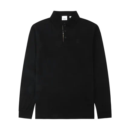 Burberry Long Sleeve Polo T-Shirt Black