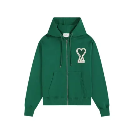 Ami Paris Hoodie Green