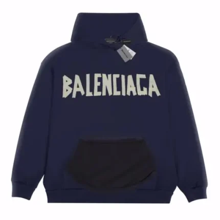 Balenciaga Big Logo Hoodie Blue