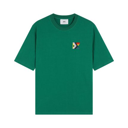 Ami Paris Pride Organic Cotton T-Shirt Green