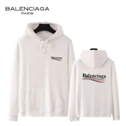 Balenciaga Wave Logo Hoodie White