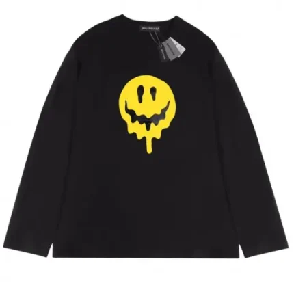 Balenciaga Yellow Emoji Sweater Black