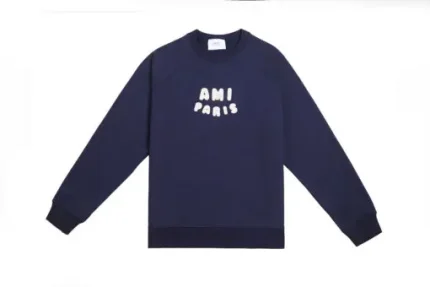 Ami Paris Sweatshirt Navy Blue