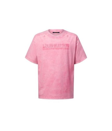 LV Washed Ribbed T-Shirt Pink