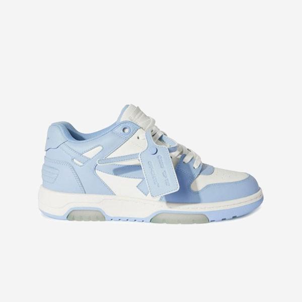 Off-White Out Of Office - Calf Leather White Light Blue - Imagen 2