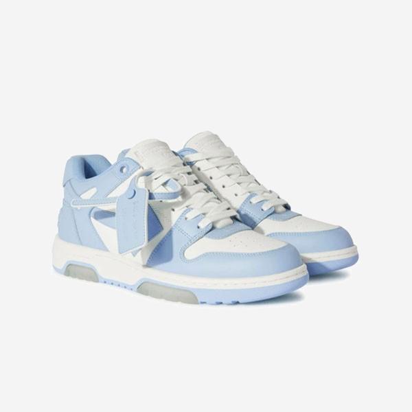 Off-White Out Of Office - Calf Leather White Light Blue - Imagen 3
