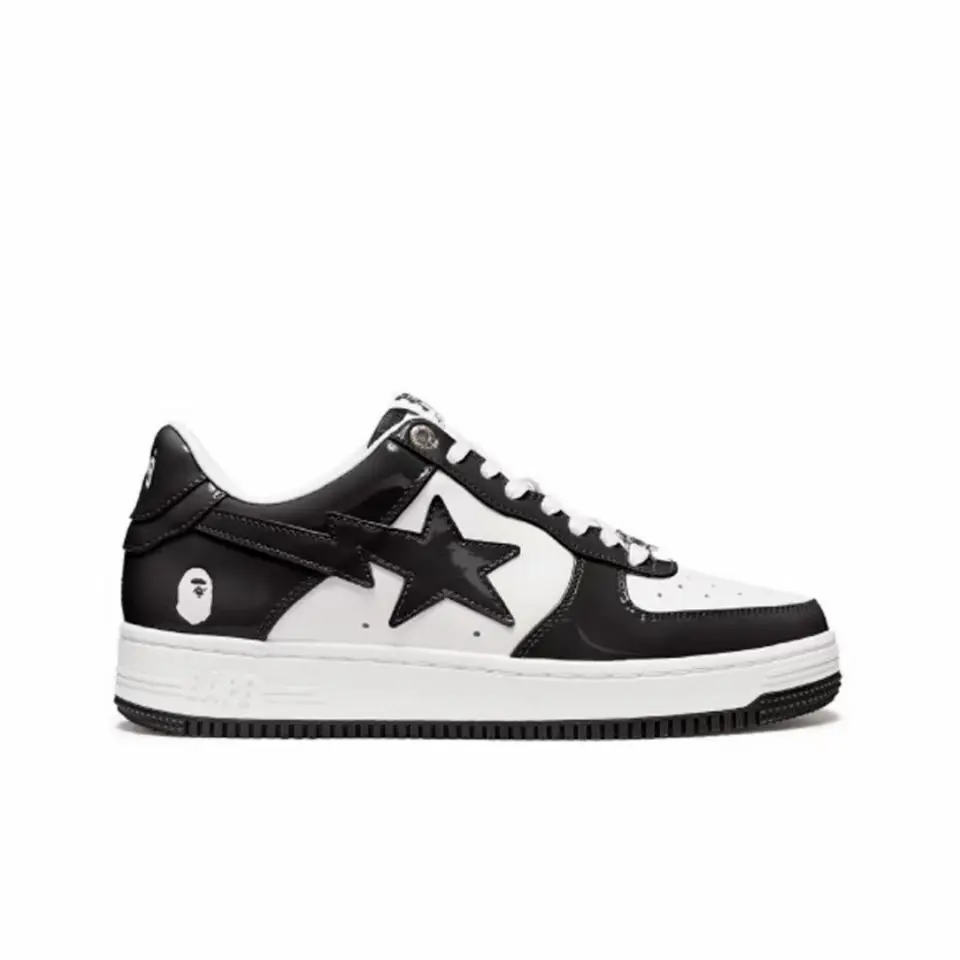 Nike BAPE STA Black – Iconic Patent Leather Streetwear BAPE Sneakers - Imagen 3