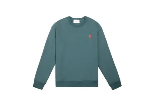 Ami Paris De Coeur Long Sleeved Sweatshirt Green