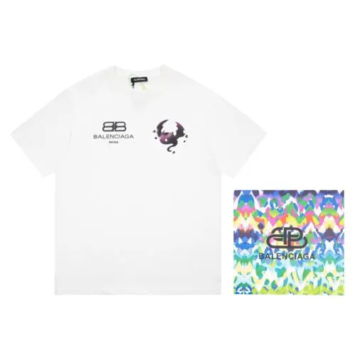 Balenciaga short sleeves universal day T-Shirt white