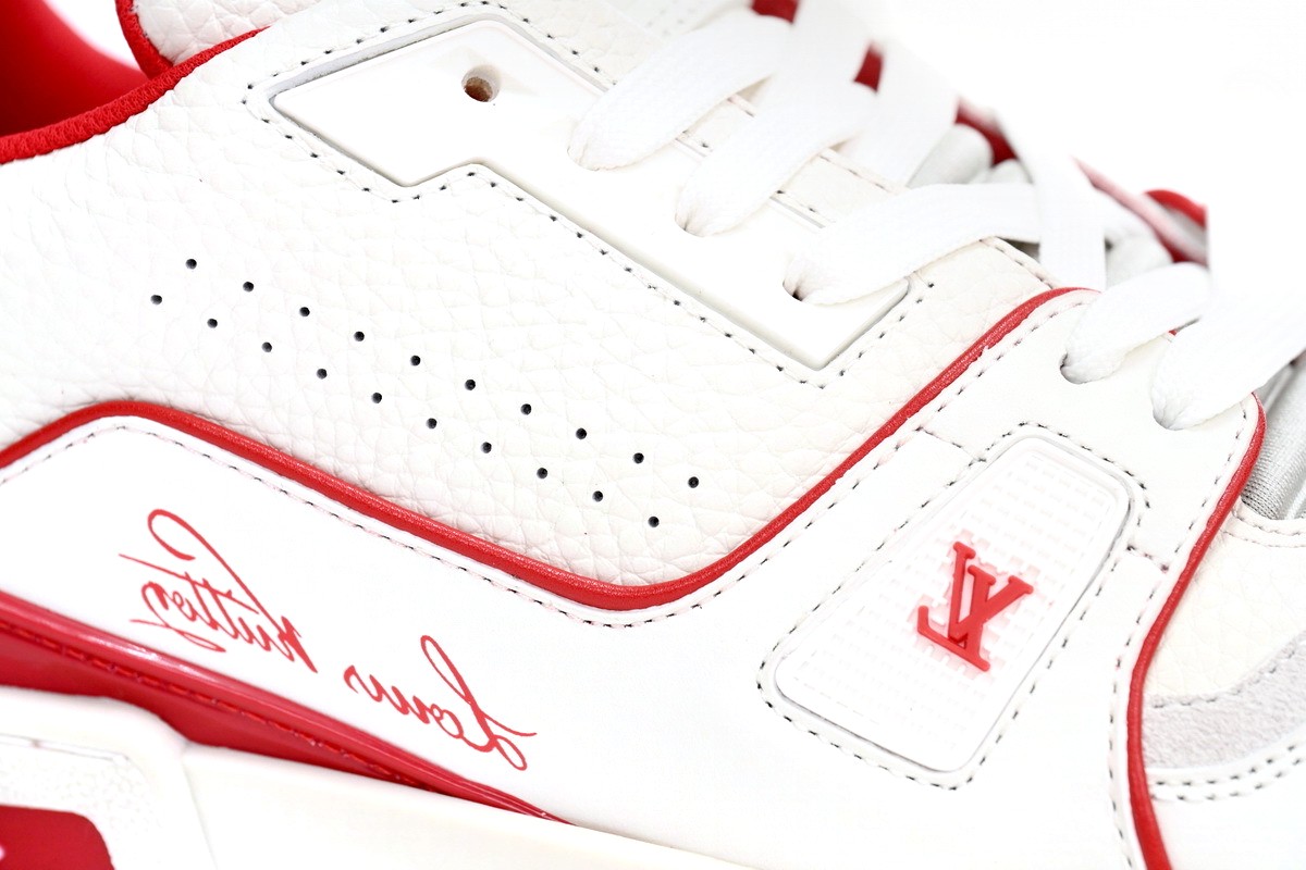 Louis Vuitton Trainer All Blue White Red Lychee Pattern - Imagen 4