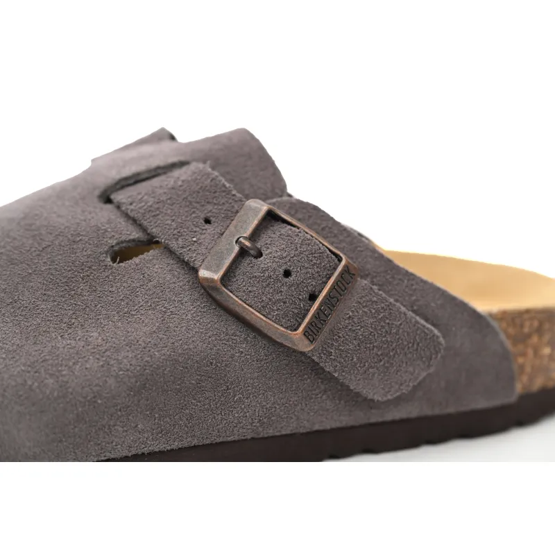 Birkenstock Boston Soft Footbed Suede Dark Grey - Imagen 2
