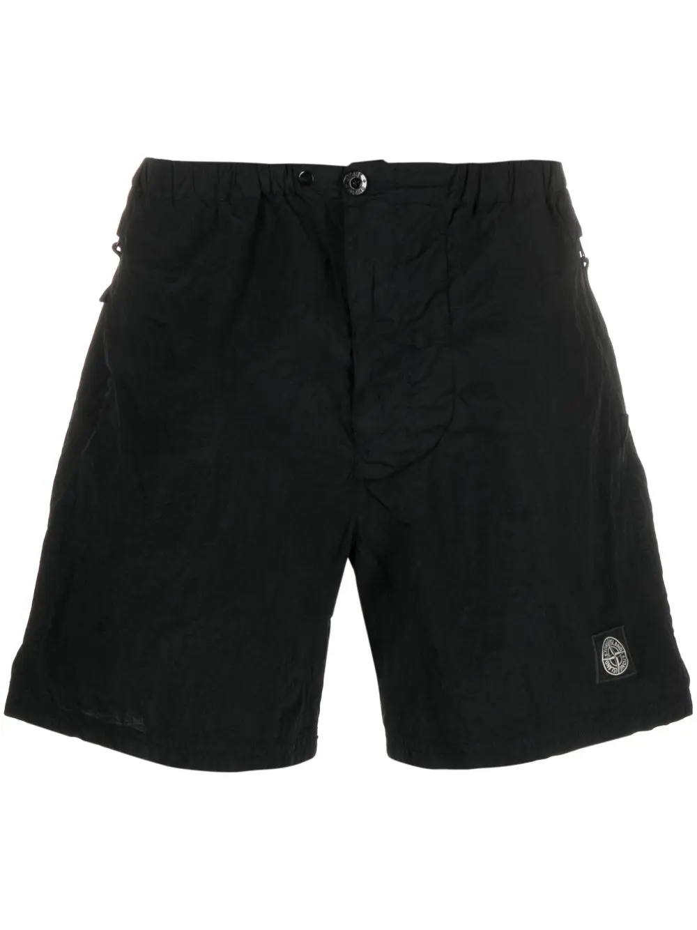 Stone Island Swim shorts with wrinkled look black