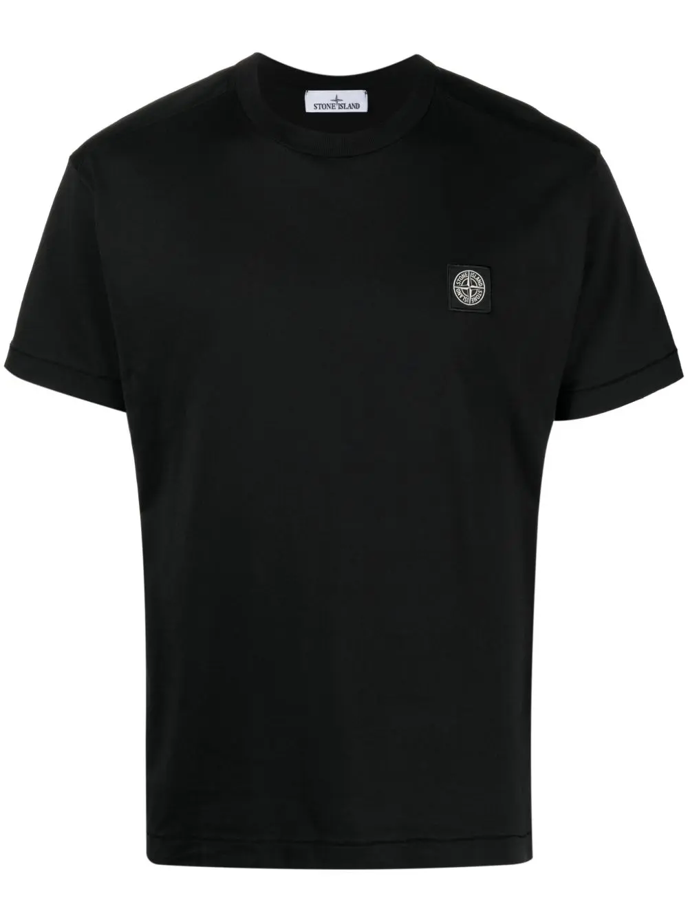 Stone Island Compass-appliqué cotton T-shirt black