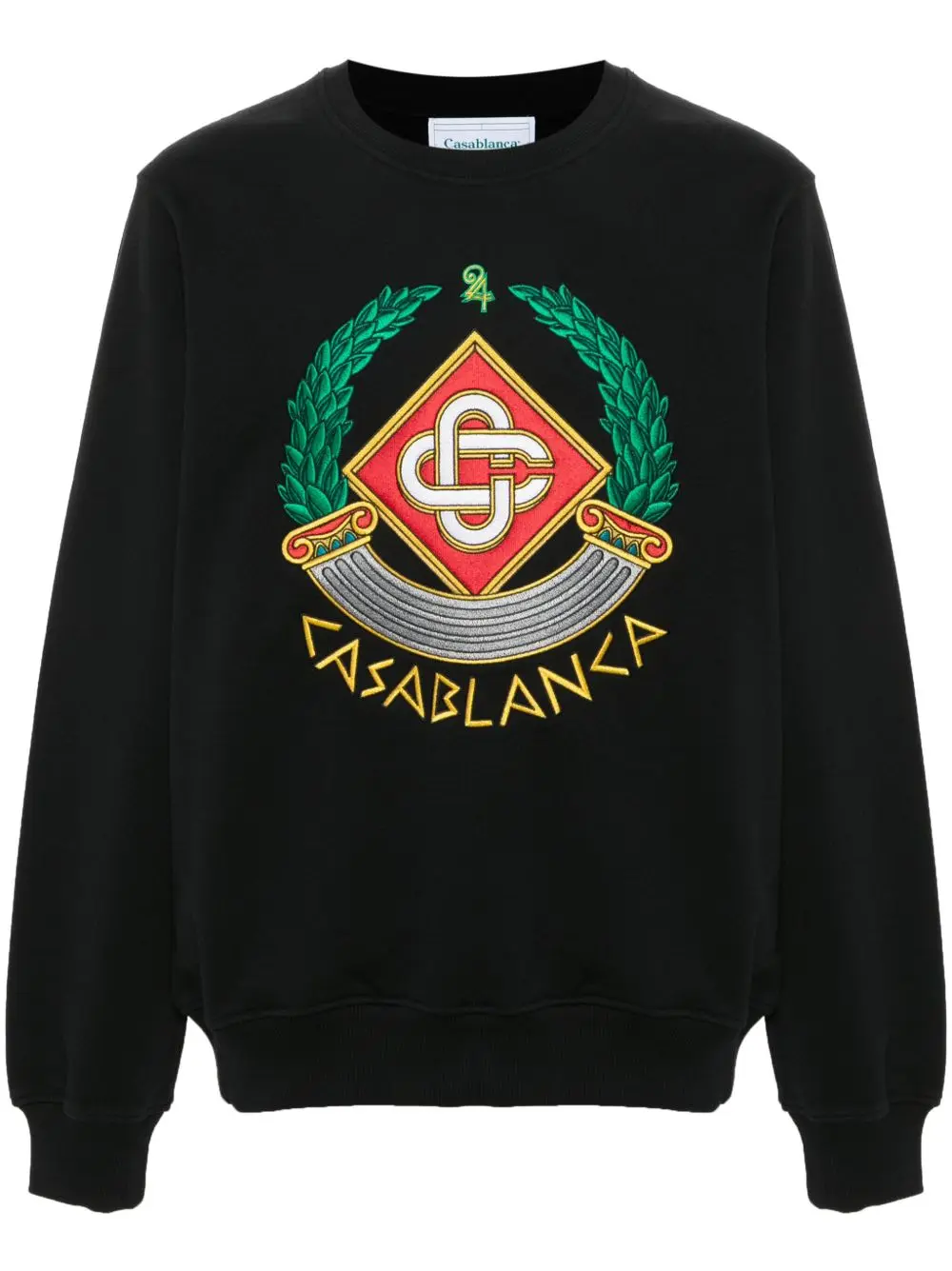 Casablanca Casa Crest-Embroidered Sweatshirt Black