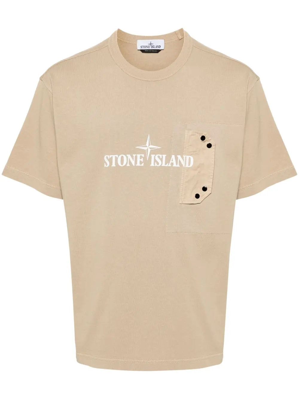 Stone Island logo-print T-shirt sand beige