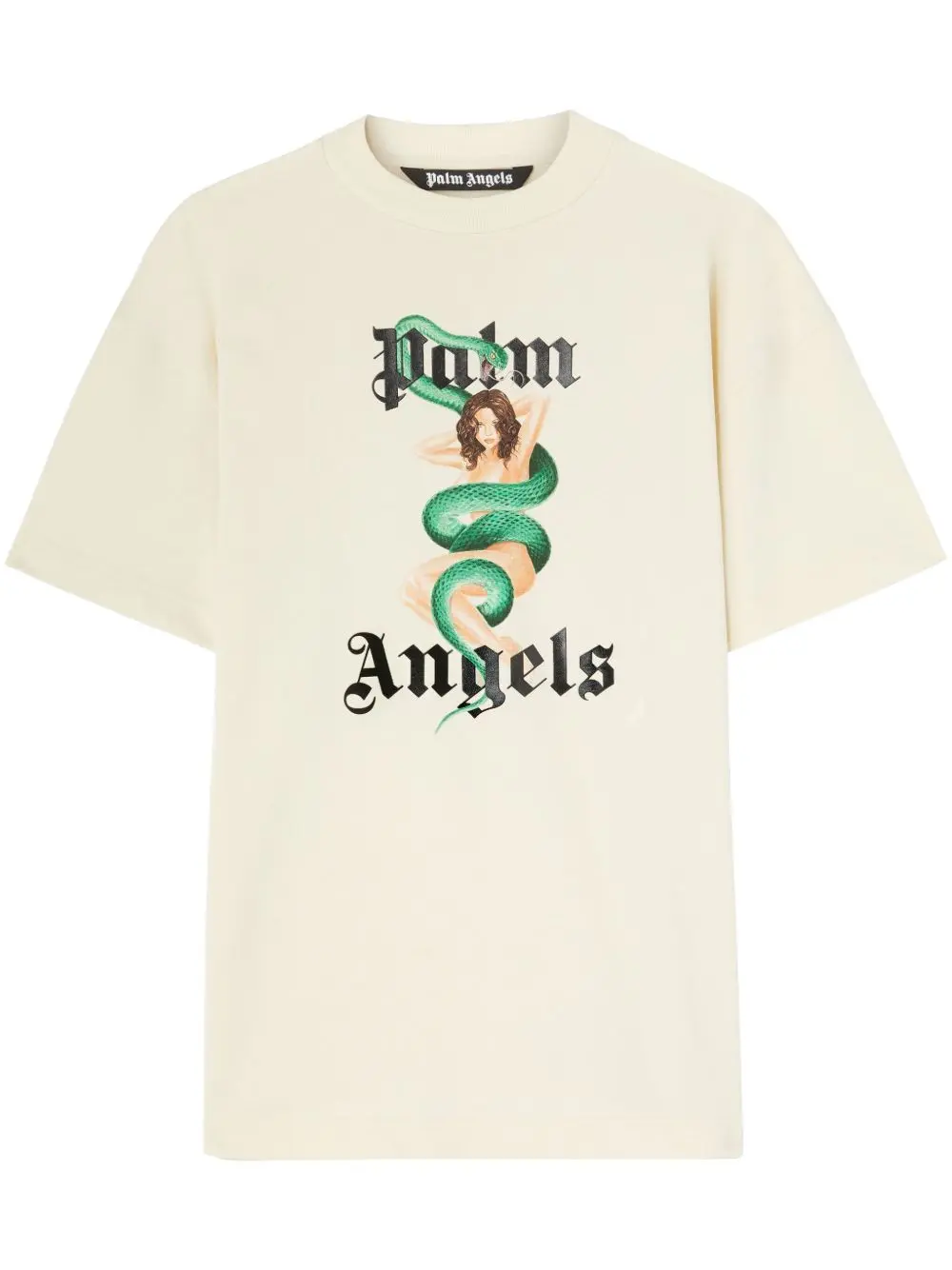 Palm Angels Pin Up T-shirt Cream White