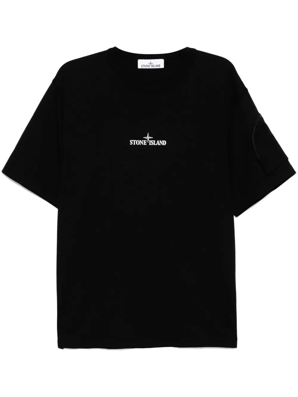 Stone Island logo-print T-shirt black