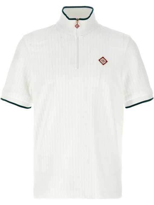 Casablanca Ribbed Velvet T-shirt White