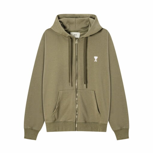 Ami Paris De Coeur Hoodie Brown