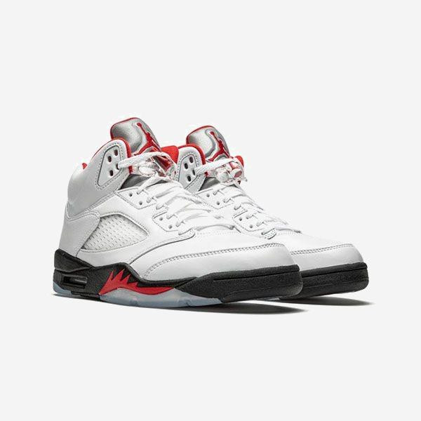 Air Jordan 5 Fire Red Silver Tongue - Imagen 3