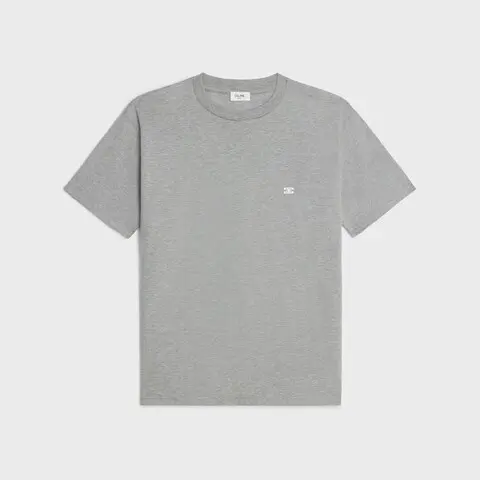 Celine triomphe loose t-shirt in cotton jersey grey
