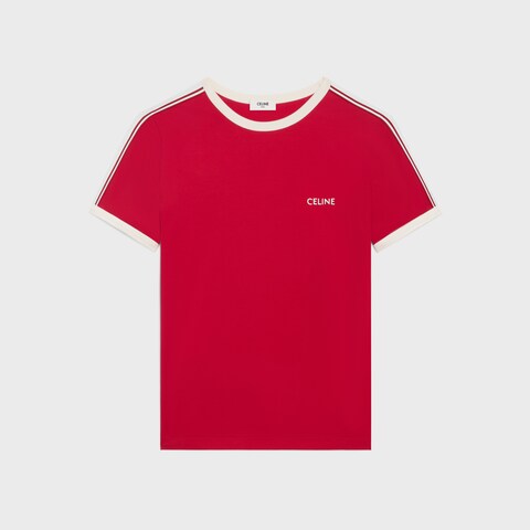 Celine Regular T-shirt Cotton Jersey Red