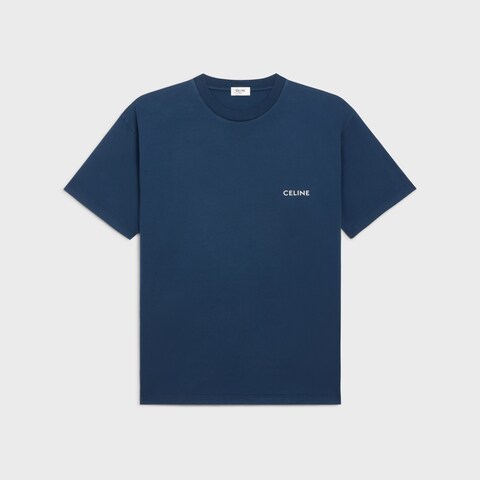 Celine Loose T-shirt Cotton Jersey Blue
