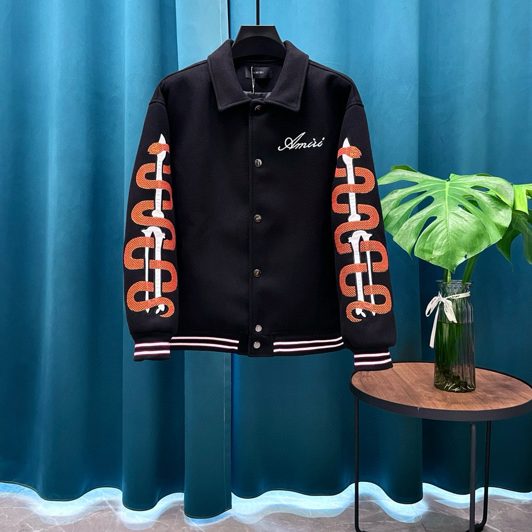 AMIRI Snake Bones Jacket Black