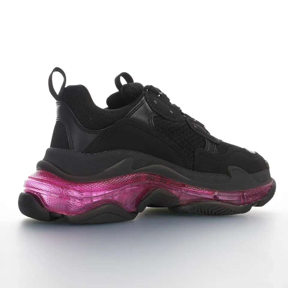 Balenciaga Triple S Black Pink – Iconic Triple S Clean Sole Sneakers - Imagen 4