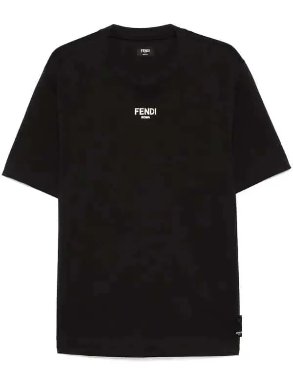 FENDI logo-print T-shirt black